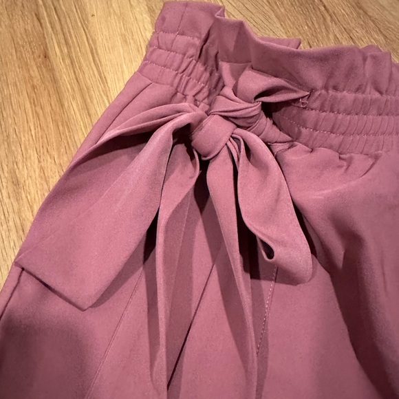 Kancy Kole | Women's Tie-Belt Trousers in Taupe and Mauve - Picture 2 of 13